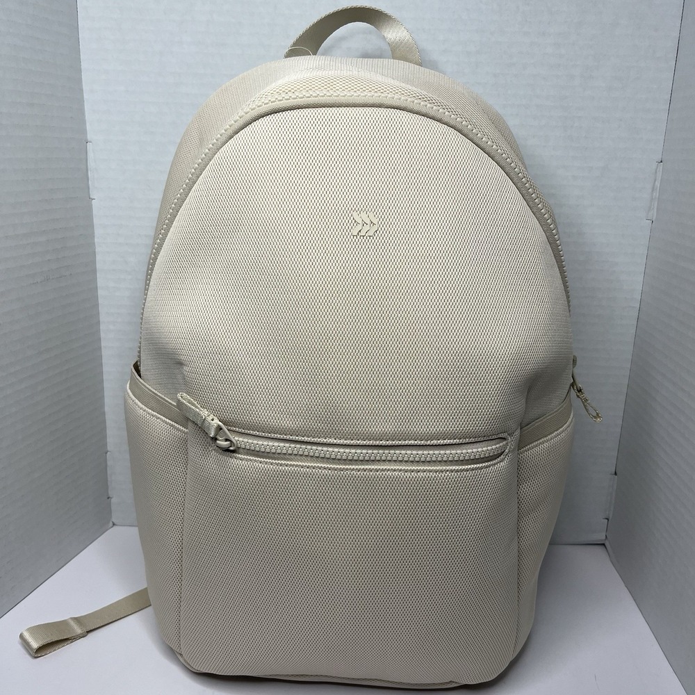 All In Motion Air Mesh Backpack Cream 16in Laptop Pocket Water Repellent